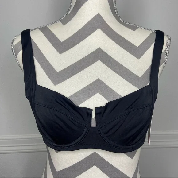 Victoria’s Secret Swim Black Full Coverage Bikini Top Size 34C NWT - Picture 4 of 11